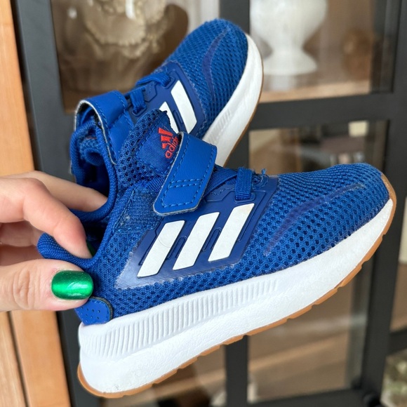 Adidas Run Falcon sneakers shoes baby toddler boys FW5149 TD cobalt blue - Picture 1 of 8
